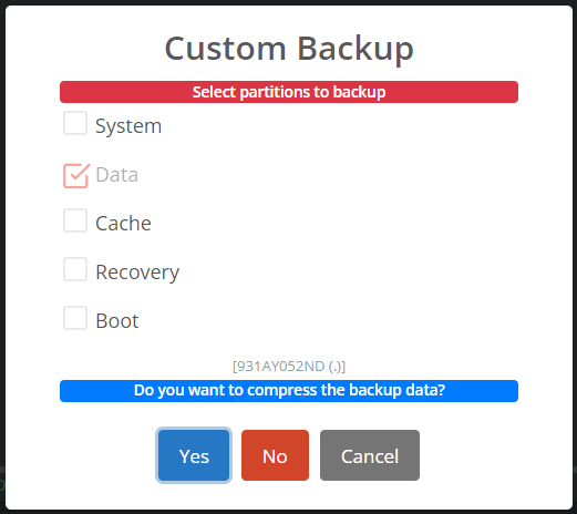 Backup ROM compress